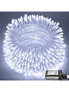 66ft 200 LED White Christmas String Lights Bedroom, Connectable String Lights